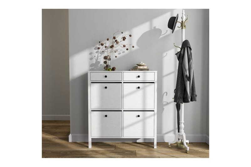 Veylin Skoskap 101 cm - Natur/Hvit - Oppbevaring - Skap - Oppbevaringsskap