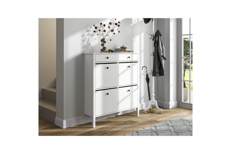 Veylin Skoskap 101 cm - Natur/Hvit - Oppbevaring - Skap - Oppbevaringsskap