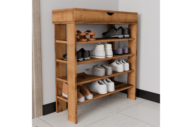 Viraa Skoskap 80 cm - Naturell - Oppbevaring - Skap - Oppbevaringsskap