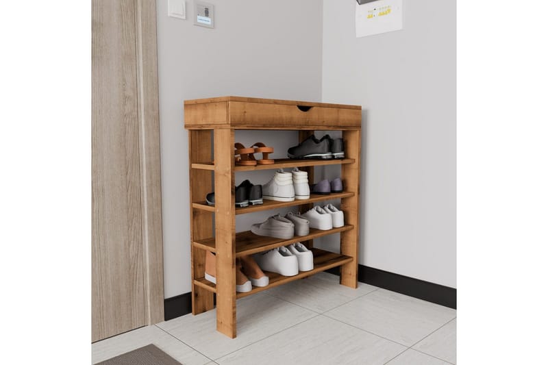 Viraa Skoskap 80 cm - Naturell - Oppbevaring - Skap - Oppbevaringsskap