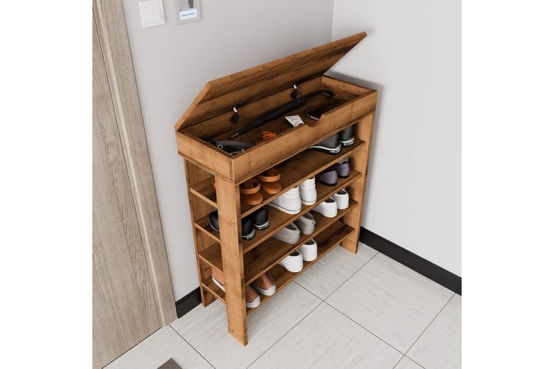 Viraa Skoskap 80 cm - Naturell - Oppbevaring - Skap - Oppbevaringsskap