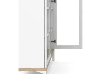 Virender Vitrineskap 88,7x202,8 cm - Hvit - Oppbevaring - Skap - Vitrineskap