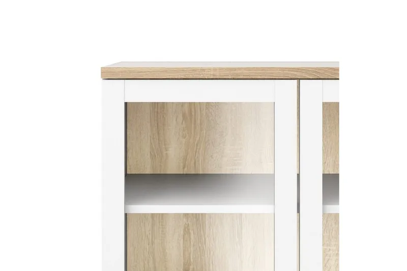 Virender Vitrineskap 88,7x202,8 cm - Hvit - Oppbevaring - Skap - Vitrineskap