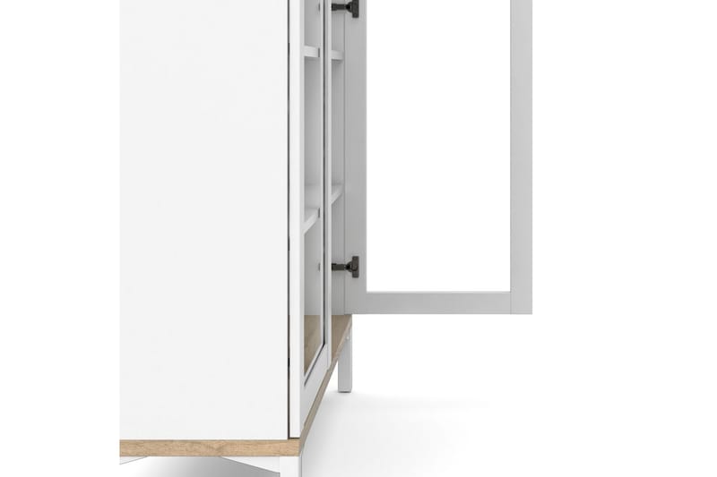 Virender Vitrineskap 88,7x202,8 cm - Hvit - Oppbevaring - Skap - Vitrineskap