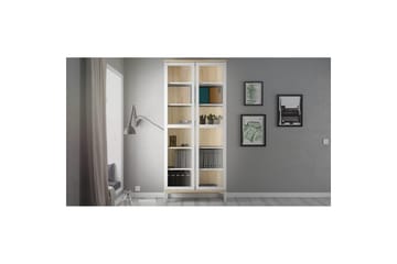 Virender Vitrineskap 88,7x202,8 cm - Hvit - Oppbevaring - Skap - Vitrineskap