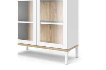 Virender Vitrineskap 88,7x202,8 cm - Hvit - Oppbevaring - Skap - Vitrineskap