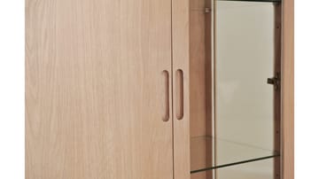 Vitrine Odlund med Glassdør & Belysning - Hvitpigmentert - Oppbevaring - Skap - Vitrineskap