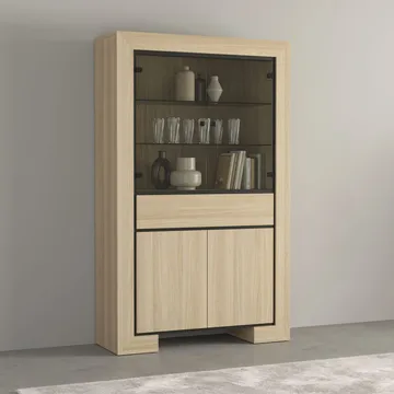 Vitrineskap Cuba II 4 dører 1 skuff - Oppbevaring - Skap - Vitrineskap