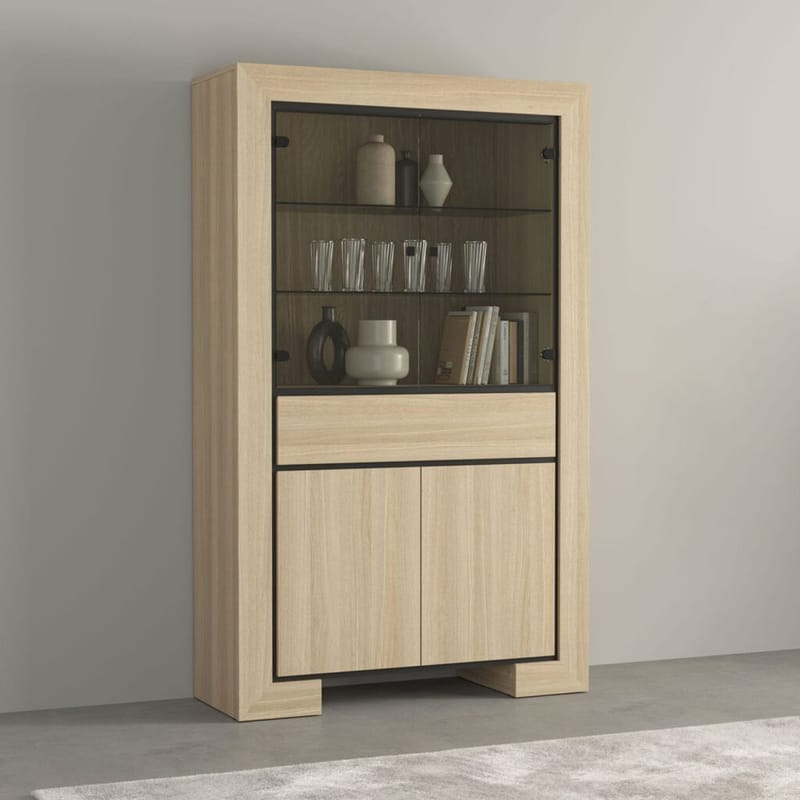 Vitrineskap Cuba II 4 dører 1 skuff - Oppbevaring - Skap - Vitrineskap