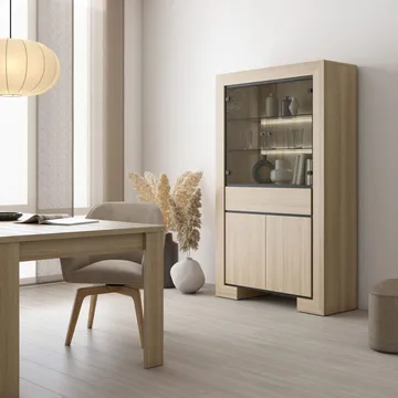 Vitrineskap Cuba II 4 dører 1 skuff - Oppbevaring - Skap - Vitrineskap