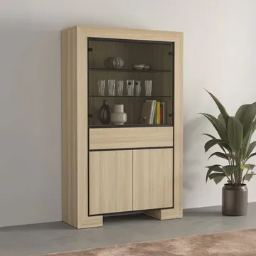 Vitrineskap Cuba II 4 dører 1 skuff - Oppbevaring - Skap - Vitrineskap