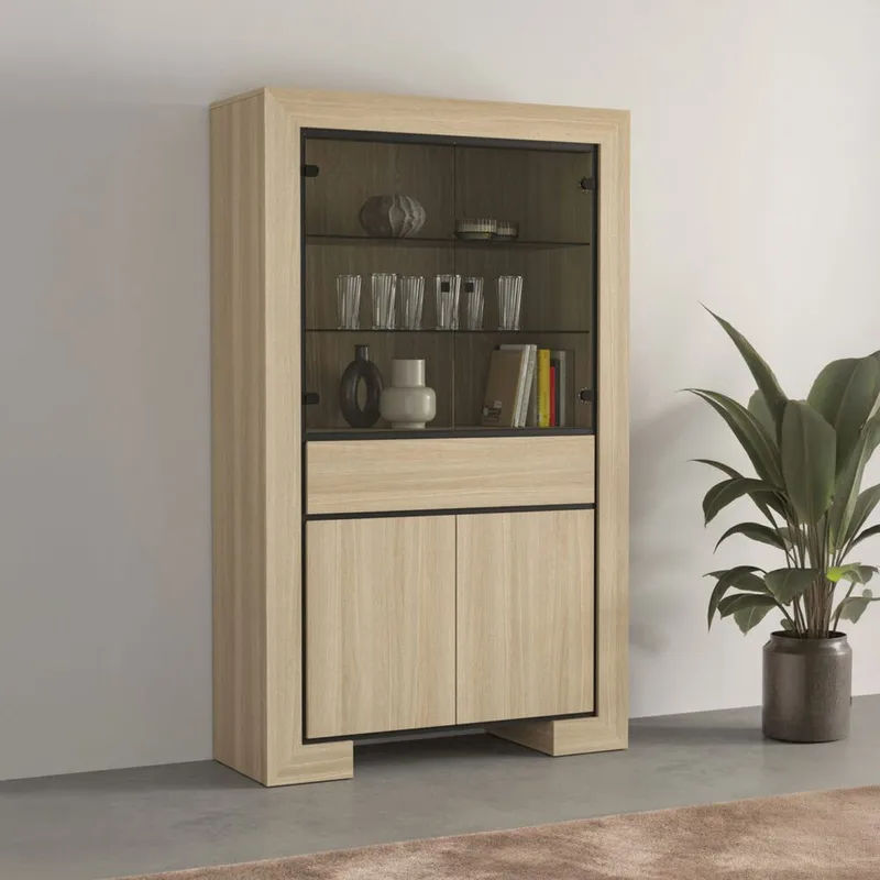 Vitrineskap Cuba II 4 dører 1 skuff - Oppbevaring - Skap - Vitrineskap