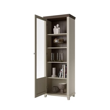 Vitrineskap Evora 1 dør venstre - Lys Beige - Oppbevaring - Skap - Vitrineskap