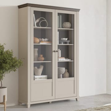 Vitrineskap Evora 2 dører - Lys beige - Oppbevaring - Skap - Vitrineskap