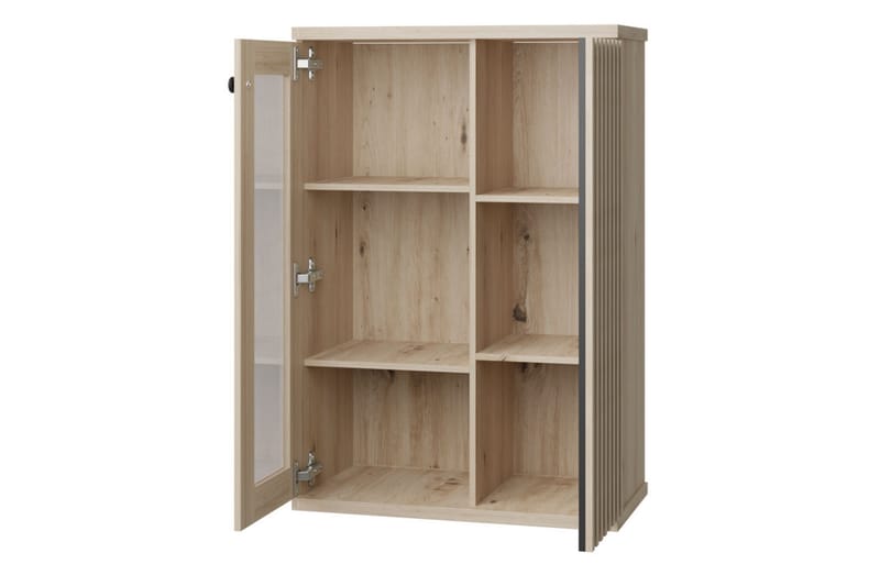 Aldbrough Vitrineskap 40,6x131,9x86,4 cm - Tre/Svart - Oppbevaring - Skap - Vitrineskap