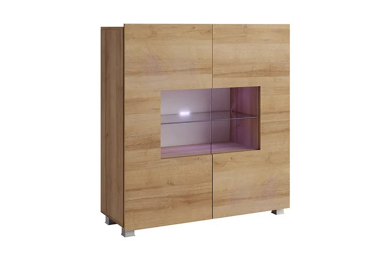 Calabrini Vitrineskap 100x35x107 cm, Brun
