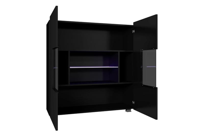 Calabrini Vitrineskap 100x35x107 cm - Brun - Oppbevaring - Skap - Vitrineskap