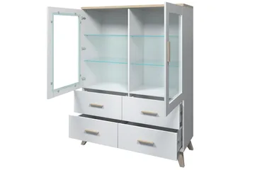 Cardos Vitrineskap 120 cm - Natur/Svart - Oppbevaring - Skap - Vitrineskap