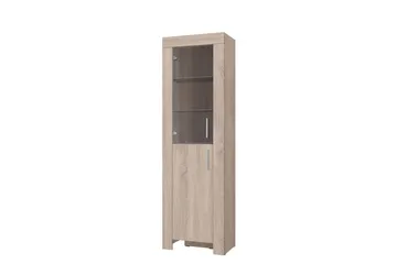 Cezar Vitrinskåp 60x42x201 cm Ek - Oppbevaring - Skap - Vitrineskap