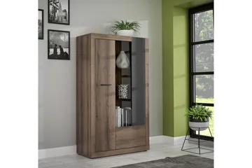 Elhovo Vitrineskap 41x93 cm - Brun - Oppbevaring - Skap - Vitrineskap