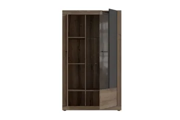 Elhovo Vitrineskap 41x93 cm - Brun - Oppbevaring - Skap - Vitrineskap