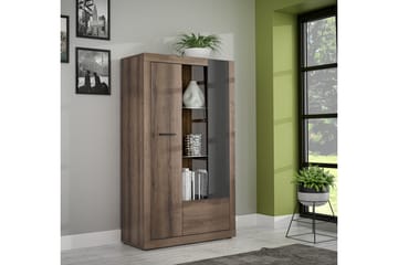 Elhovo Vitrineskap 41x93 cm - Brun - Oppbevaring - Skap - Vitrineskap