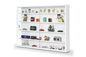 Imogen Vitrineskap 80 cm - Hvit/Glass - Oppbevaring - Skap - Vitrineskap