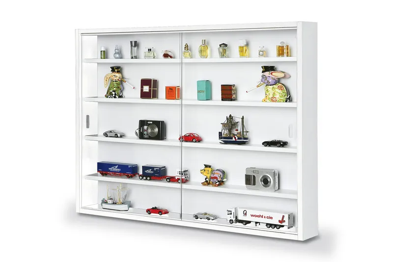 Imogen Vitrineskap 80 cm - Hvit/Glass - Oppbevaring - Skap - Vitrineskap