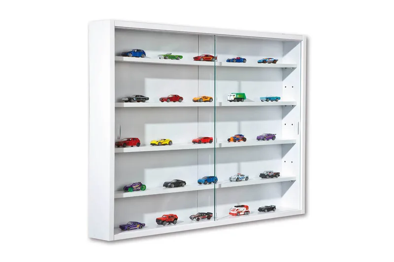 Imogen Vitrineskap 80 cm, Hvit/Glass