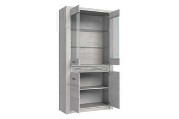 Indianapolis Vitrineskap 96x42x192 cm - Oppbevaring - Skap - Vitrineskap