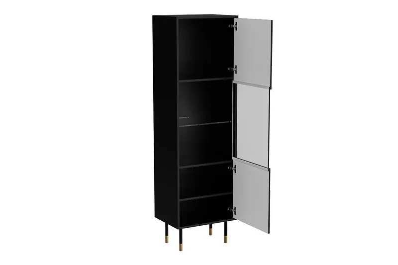 Juniskär Vitrineskap 180 cm - Svart - Oppbevaring - Skap - Vitrineskap