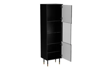 Juniskär Vitrineskap 180 cm - Svart - Oppbevaring - Skap - Vitrineskap