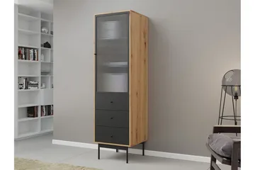 Kintore Vitrineskap 180 cm - Svart - Oppbevaring - Skap - Vitrineskap