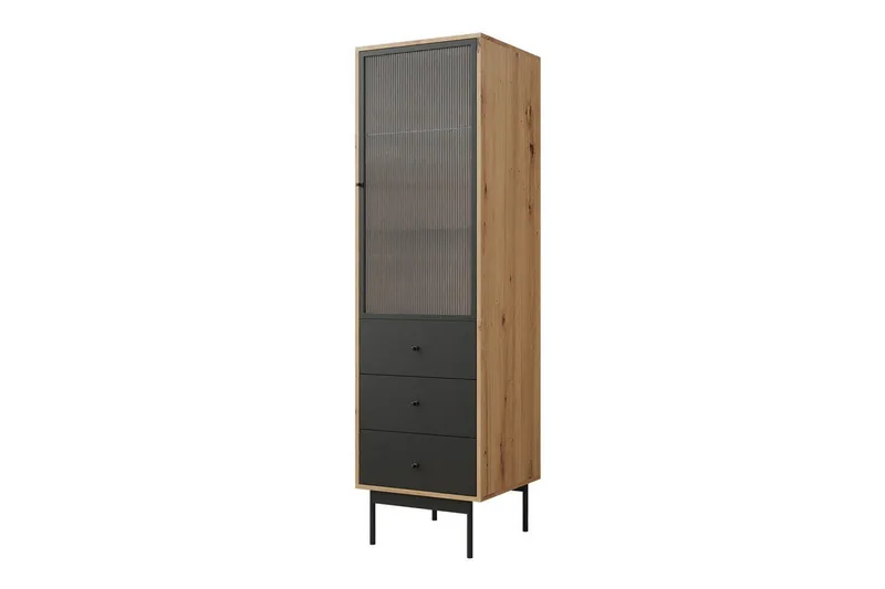 Kintore Vitrineskap 180 cm, Svart