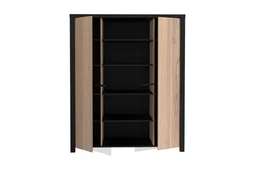 Konitsa Vitrineskap 52x130 cm - Brun/Svart - Oppbevaring - Skap - Vitrineskap