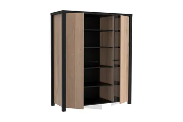 Konitsa Vitrineskap 52x130 cm - Brun/Svart - Oppbevaring - Skap - Vitrineskap