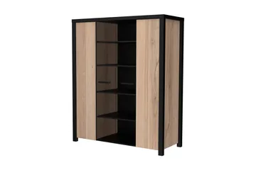 Konitsa Vitrineskap 52x130 cm - Brun/Svart - Oppbevaring - Skap - Vitrineskap