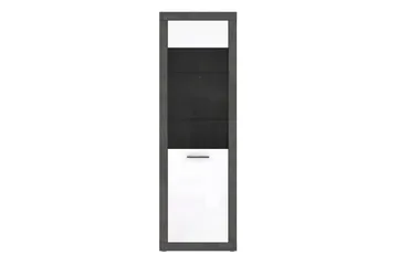 Kranea Vitrineskap 41x63 cm - Grå/Hvit - Oppbevaring - Skap - Vitrineskap