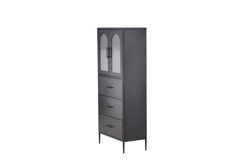 La Paz vitrineskap 70x160 cm svart - Oppbevaring - Skap - Vitrineskap