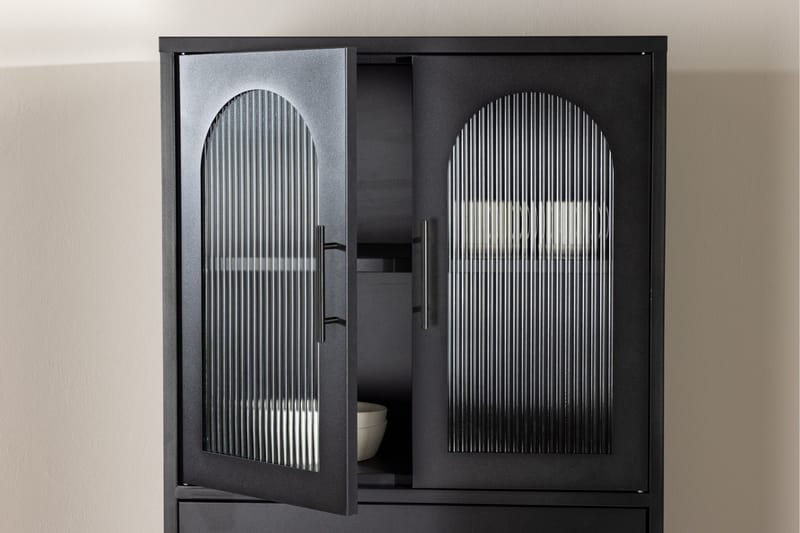 La Paz vitrineskap 70x160 cm svart - Oppbevaring - Skap - Vitrineskap
