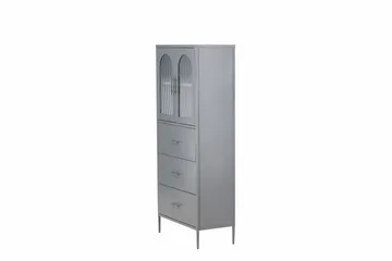 La Paz vitrineskap 70x160 cm lysgrå - Oppbevaring - Skap - Vitrineskap
