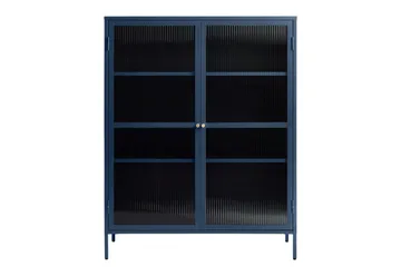 Lazarus Vitrineskap 111x140 cm - Blå - Oppbevaring - Skap - Vitrineskap