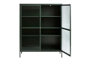 Lazarus Vitrineskap 111x140 cm - Grønn - Oppbevaring - Skap - Vitrineskap