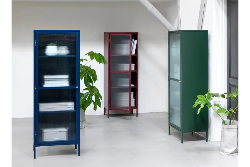 Lazarus Vitrineskap 58x160 cm - Grønn - Oppbevaring - Skap - Vitrineskap