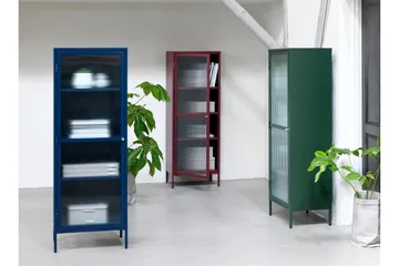 Lazarus Vitrineskap 58x160 cm - Rød - Oppbevaring - Skap - Vitrineskap