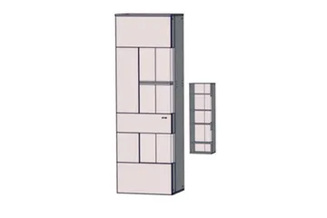 Lianne Vitrineskap inkl. Belysning - Eik/Grå - Oppbevaring - Skap - Vitrineskap