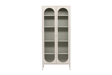 Lima Vitrineskap 80x180 cm - Beige - Oppbevaring - Skap - Vitrineskap