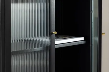 Lima Vitrineskap 80x180 cm - Svart - Oppbevaring - Skap - Vitrineskap