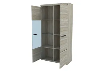Link Vitrineskap 80x37x158 cm - Oppbevaring - Skap - Vitrineskap