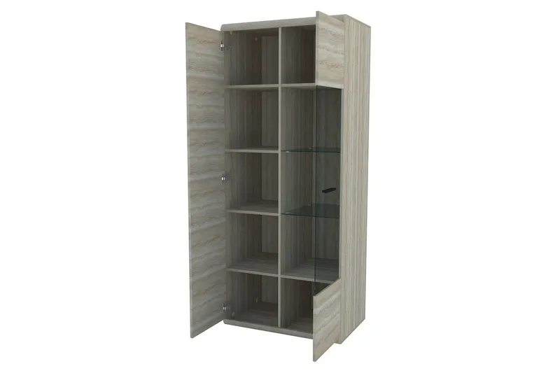 Link Vitrineskap 80x37x194 cm - Oppbevaring - Skap - Vitrineskap